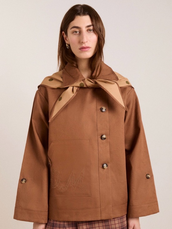 Damson Madder Jackets & Blazers - Reversible Jerry Crop Trench Coat - Camel Spot